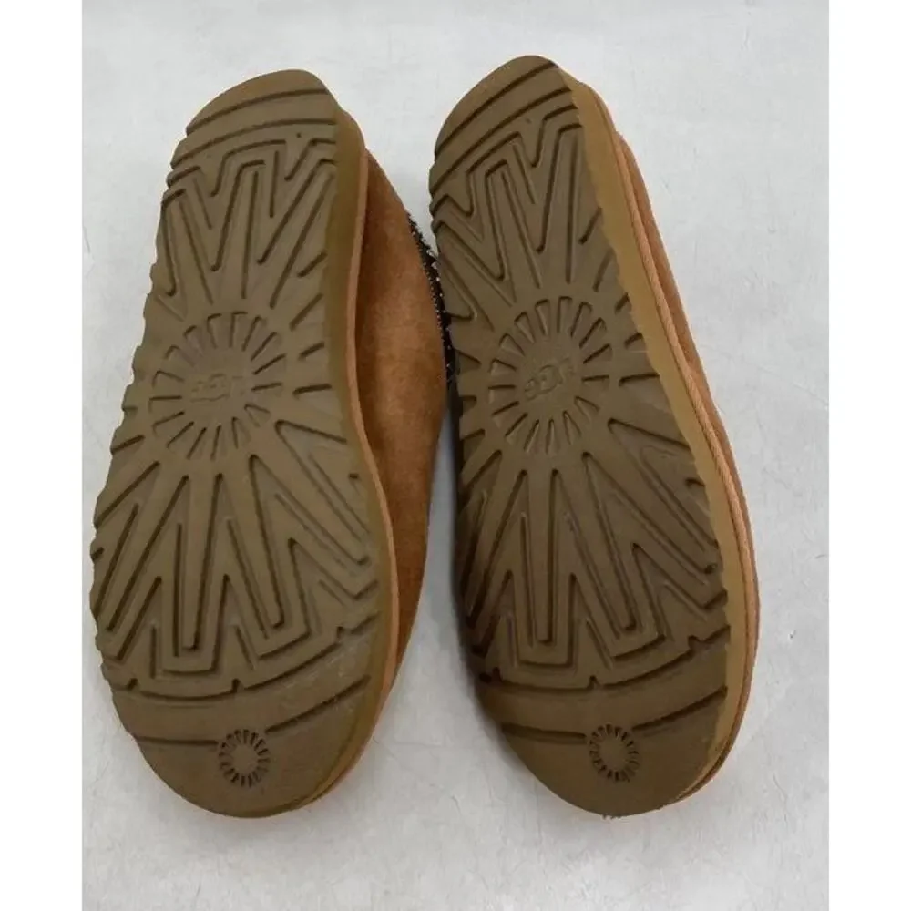 UGG TASMAN 5950 Mens Chestnut Suede Sheepskin Slippers Slip On Shoes Size 9